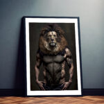 Das Tier im Mann - Leinwandbild oder Fotoposter zum Einrahmen Wanddekoration