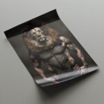 Das Tier im Mann - Leinwandbild oder Fotoposter zum Einrahmen Wanddekoration – Bild 4