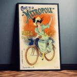 Französische Werbung für Fahrräder Vintage Cycles de la Métropole Retro Poster