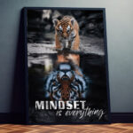 „MINDSET is everything“ Motivationsposter zum Einrahmen für Wohnzimmer, Schlafzimmer, Büro
