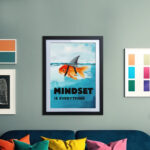 „MINDSET is everything“ Motivationsposter für Wohnzimmer, Schlafzimmer, Büro – Bild 3