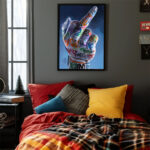 Mittelfinger Protest Poster für Wohnzimmer, Schlafzimmer, Büro – Bild 2