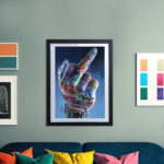 Mittelfinger Protest Poster für Wohnzimmer, Schlafzimmer, Büro – Bild 3