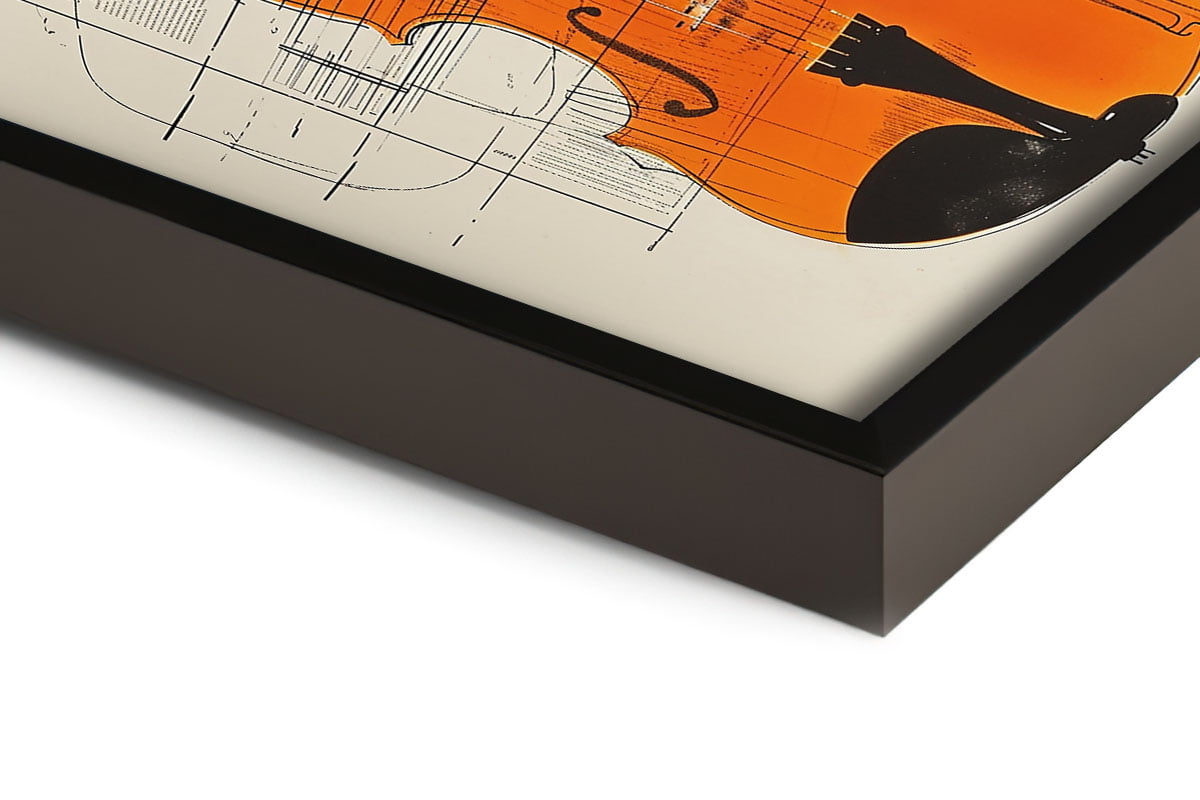 Die Geige des Musikers als Leinwandbild Kunstdruck mit Holzrahmen – Bild 5