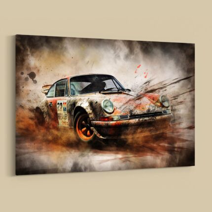 Porsche 911 Auto Poster, Leinwandbild oder Bild mit Rahmen