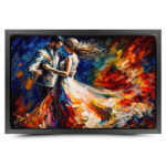 Junges Tanzpaar Gemälde als Kunstdruck auf Leinwand mit Rahmen