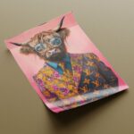 Porträt eines schottischen Hochlandrindes im LV Anzug Poster Exklusive Wandkunst für Wohnzimmer, Schlafzimmer – Bild 4