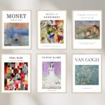 Berühmte Maler Poster Set ohne Bilderrahmen - DIN A4 oder 30x40 cm Wanddekoration für Zuhause und Büro