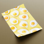 Spiegeleier auf gelben Hintergrund Küchenposter Wandkunst für Esszimmer und Küche – Bild 2