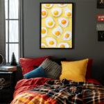Spiegeleier auf gelben Hintergrund Küchenposter Wandkunst für Esszimmer und Küche – Bild 3