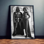 Mr. & Mrs. Darth Vader Poster Bild zum Einrahmen Exklusive Wandkunst für Wohnzimmer, Schlafzimmer