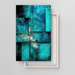 Moderner abstrakter Kunstdruck Türkis – Bild 2