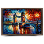London Tower Bridge Gemälde als Kunstdruck auf Leinwand mit Rahmen – Bild 5