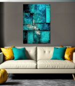 Moderner abstrakter Kunstdruck Türkis – Bild 3