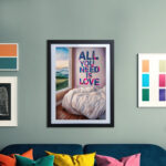 All you need is love Poster Wandkunst für Wohnzimmer, Schlafzimmer, Büro – Bild 3
