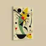 Der stehende Fisch J. Miro Stil Leinwandbild