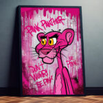 Rosa Panther Comic Pop Art Poster für Wohnzimmer, Schlafzimmer, Büro