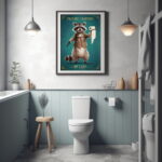 Toiletten Poster "YOUR BUTT NAPKINS" Tierbild für Bad oder Gäste-WC – Bild 3