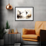 Tanz der Kraniche Kunstdruck von Original Zeichnung – Bild 2