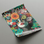 New Yorker Magazin Model im Blumenmeer Kunstdruck Fotoposter Wanddekoration Wandbild – Bild 4