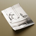 Lustige Badewanne Tierbilder Poster Set für Badezimmer – Bild 3