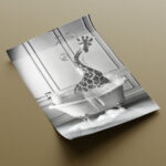 Lustige Badewanne Tierbilder Poster Set für Badezimmer – Bild 4