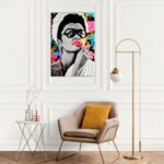 F. Kahlo in Audrey Hepburn Pose als Fotoposter, Leinwandbild oder Bild mit Rahmen – Bild 3