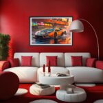 Italienischer Rennwagen Straßenrennen Sportwagen Wandbild als Dekoration – Bild 4