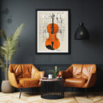New Yorker Magazin Die Geige des Musikers Kunstdruck Fotoposter Wanddekoration Wandbild – Bild 2