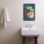 Lustiger Spruch für Dekoration im Badezimmer Poster für Toilette & Gäste-WC – Bild 3