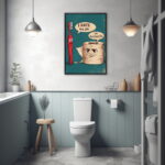 Lustiger Spruch für Dekoration im Badezimmer Poster für Toilette & Gäste-WC – Bild 2