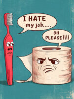 Poster für WC Lustiger Spruch für Bad oder Toilette