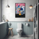 Poster für WC "Shit happens" Lustiger Spruch für Toilette – Bild 2