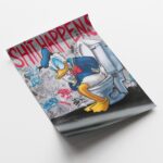 Poster für WC "Shit happens" Lustiger Spruch für Toilette – Bild 3