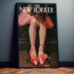 New Yorker Mädchen in Rosa Kunstdruck Fotoposter Wanddekoration Wandbild