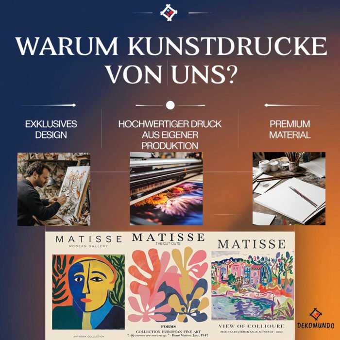 matisse premium poster 6er ohne bilderrahmen wandbilder set für zuhause