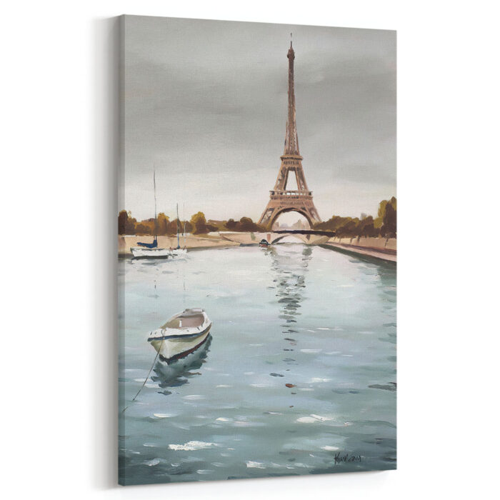 der eiffelturm und das wasser malerei leinwandbild wohnzimmer schlafzimmer wanddeko büro (kopie)