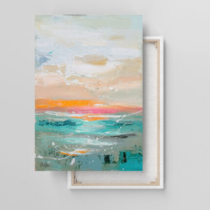 sonnenuntergangs symphonie abstraktes leinwandbild wohnzimmer schlafzimmer wanddeko büro (kopie)