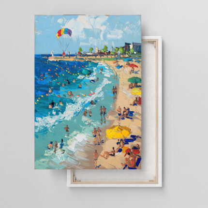 sommerfreuden am meer malerei leinwandbild wohnzimmer schlafzimmer wanddeko büro (kopie)