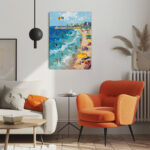 sommerfreuden am meer malerei leinwandbild wohnzimmer schlafzimmer wanddeko büro (kopie)