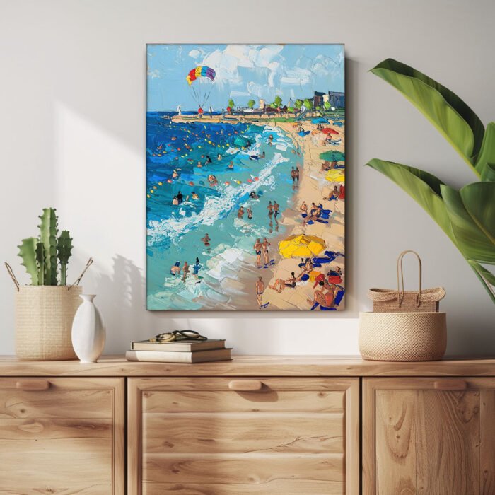 sommerfreuden am meer malerei leinwandbild wohnzimmer schlafzimmer wanddeko büro (kopie)