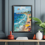 sommerfreuden am meer malerei leinwandbild wohnzimmer schlafzimmer wanddeko büro (kopie)