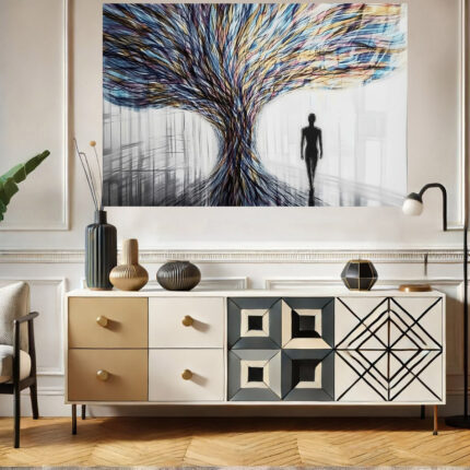 im wirbel der träume abstraktes leinwandbild wohnzimmer schlafzimmer wanddeko büro