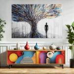 im wirbel der träume abstraktes leinwandbild wohnzimmer schlafzimmer wanddeko büro