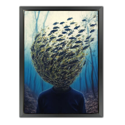 schwarm der erinnerungen abstraktes leinwandbild wohnzimmer schlafzimmer wanddeko büro