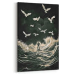 freiheit im sturm abstraktes leinwandbild wohnzimmer schlafzimmer wanddeko büro