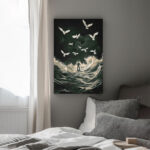 freiheit im sturm abstraktes leinwandbild wohnzimmer schlafzimmer wanddeko büro