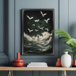 freiheit im sturm abstraktes leinwandbild wohnzimmer schlafzimmer wanddeko büro