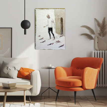 verlorene seelen abstraktes leinwandbild wohnzimmer schlafzimmer wanddeko büro