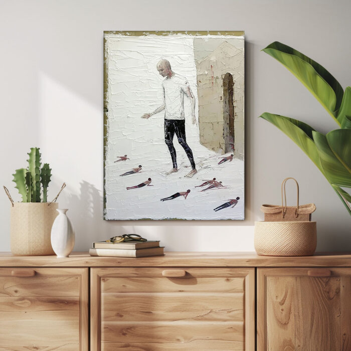 verlorene seelen abstraktes leinwandbild wohnzimmer schlafzimmer wanddeko büro